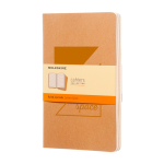 Moleskine Cahier gelijnde schrift met kartonnen kaft en binnenvak kleur bruin weergave zeefdruk