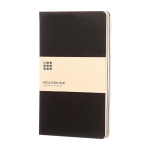 Moleskine Cahier gelijnde schrift met kartonnen kaft en binnenvak kleur zwart