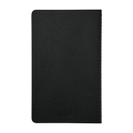 Moleskine Cahier gelijnde schrift met kartonnen kaft en binnenvak kleur zwart tweede weergave achterkant