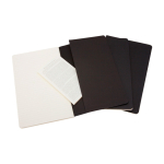 Moleskine Cahier gelijnde schrift met kartonnen kaft en binnenvak kleur zwart derde weergave