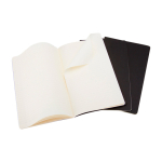 Moleskine Cahier gelijnde schrift met kartonnen kaft en binnenvak kleur zwart vierde weergave