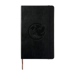 Moleskine Classic notitieboek met zachte kaft en blanco pagina’s kleur zwart weergave detail met logo