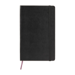 Groot geruit notitieboek van lederlook papier Moleskine Classic kleur zwart tweede weergave voorkant