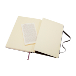 Groot geruit notitieboek van lederlook papier Moleskine Classic kleur zwart derde weergave achterkant