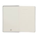 Groot geruit notitieboek van lederlook papier Moleskine Classic kleur zwart derde weergave voorkant