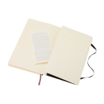 Moleskine Classic geruit notitieboek met flexibele kaft kleur zwart derde weergave achterkant