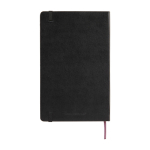 Grote Moleskine Classic notitieboek met gestippelde pagina’s kleur zwart tweede weergave achterkant