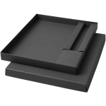 Cadeauset met notitieboek met harde kaft en pen met zwarte inkt kleur zwart derde weergave
