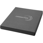 Cadeauset met notitieboek met harde kaft en pen met zwarte inkt kleur zwart weergave zeefdruk