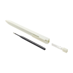 Plastic pen met rechthoekige behuizing Moleskine, zwarte inkt kleur wit tweede weergave