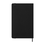 Papieren agenda per dag met lederlook en harde kaft Moleskine kleur zwart tweede weergave achterkant