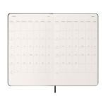 Papieren agenda per dag met lederlook en harde kaft Moleskine kleur zwart derde weergave