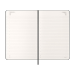 Papieren agenda per dag met lederlook en harde kaft Moleskine kleur zwart vierde weergave