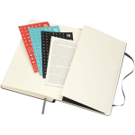 Papieren agenda per dag met lederlook en harde kaft Moleskine kleur zwart