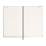 Papieren agenda per dag met lederlook en harde kaft Moleskine kleur groen vierde weergave