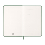 Papieren agenda per dag met lederlook en harde kaft Moleskine kleur groen vijfde weergave