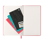 Papieren agenda per dag met lederlook en harde kaft Moleskine kleur donkerrood tweede weergave