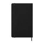 Wekelijkse agenda voor 12 maanden met harde kaft Moleskine kleur zwart tweede weergave achterkant