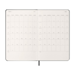 Wekelijkse agenda voor 12 maanden met harde kaft Moleskine kleur zwart derde weergave