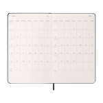 Wekelijkse agenda voor 12 maanden met harde kaft Moleskine kleur blauw derde weergave