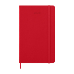 Wekelijkse agenda voor 12 maanden met harde kaft Moleskine kleur donkerrood tweede weergave voorkant