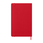 Wekelijkse agenda voor 12 maanden met harde kaft Moleskine kleur donkerrood tweede weergave achterkant