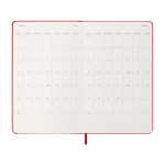 Wekelijkse agenda voor 12 maanden met harde kaft Moleskine kleur donkerrood derde weergave