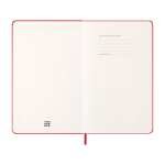 Wekelijkse agenda voor 12 maanden met harde kaft Moleskine kleur donkerrood vijfde weergave