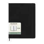 Wekelijkse agenda van leer-kleurig papier met zachte kaft Moleskine kleur zwart