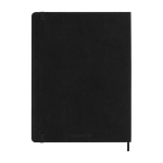 Wekelijkse agenda van leer-kleurig papier met zachte kaft Moleskine kleur zwart tweede weergave achterkant