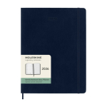 Wekelijkse agenda van leer-kleurig papier met zachte kaft Moleskine kleur blauw