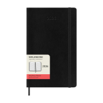 Dagagenda met zachte kaft en elastische sluiting Moleskine kleur zwart