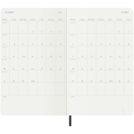Dagagenda met zachte kaft en elastische sluiting Moleskine kleur zwart vierde weergave