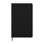 Weekagenda met elastische sluiting en binnenvak Moleskine kleur zwart tweede weergave voorkant
