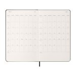 Weekagenda met elastische sluiting en binnenvak Moleskine kleur zwart derde weergave