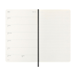 Wekelijkse planner van kunststofleer, Moleskine kleur zwart vierde weergave