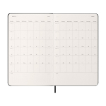 Horizontale weekagenda met binnenvak Moleskine kleur zwart derde weergave