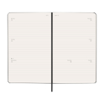 Horizontale weekagenda met binnenvak Moleskine kleur zwart vierde weergave