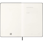 Horizontale weekagenda met binnenvak Moleskine kleur zwart vijfde weergave