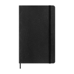 Vegan XL gelijnd notitieboek met pythonlook Moleskine Vegea Boa kleur zwart