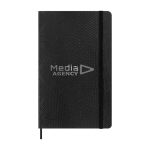 Vegan XL gelijnd notitieboek met pythonlook Moleskine Vegea Boa kleur zwart