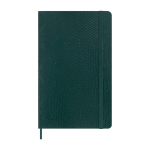 Vegan XL gelijnd notitieboek met pythonlook Moleskine Vegea Boa kleur groen