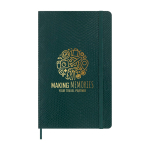 Vegan XL gelijnd notitieboek met pythonlook Moleskine Vegea Boa kleur groen