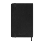Wekelijkse pocketagenda met zachte kaft en sluiting Moleskine kleur zwart tweede weergave achterkant