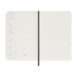 Wekelijkse pocketagenda met zachte kaft en sluiting Moleskine kleur zwart vierde weergave