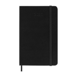 Dagagenda in zakformaat met harde kaft en binnenvak Moleskine kleur zwart tweede weergave voorkant