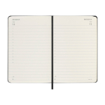Dagagenda in zakformaat met harde kaft en binnenvak Moleskine kleur zwart vierde weergave