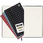 Dagagenda in zakformaat met harde kaft en binnenvak Moleskine kleur zwart vijfde weergave