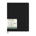 Weekagenda met elastieksluiting en harde kaft Moleskine kleur zwart