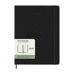 Weekagenda met elastieksluiting en harde kaft Moleskine kleur zwart weergave detail met logo